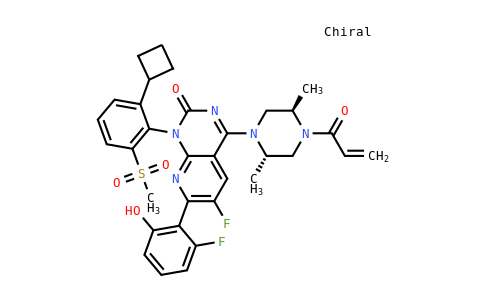 171458 - Pyrido[2,3-d]pyrimidin-2(1H)-one, 1-[2-cyclobutyl-6-(methylsulfonyl)phenyl]-4-[(2S,5R)-2,5-dimethyl-4-(1-oxo-2-propen-1-yl)-1-piperazinyl]-6-fluoro-7-(2-fluoro-6-hydroxyphenyl)- | CAS 2670380-82-0